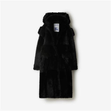 burberry tweed coat shearling|Shearling Coat in Field .